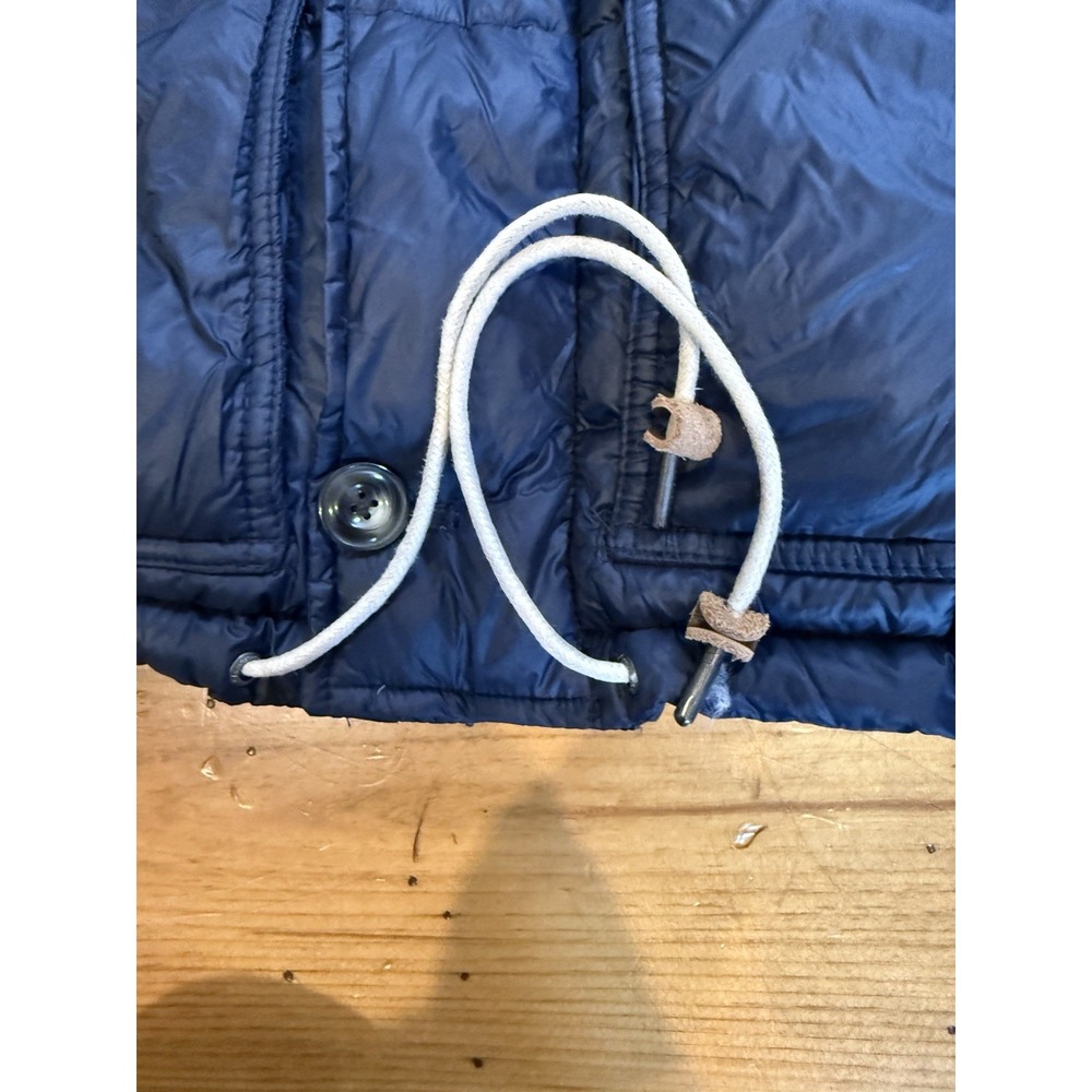 Y2K ERA Abercrombie & Fitch Womens Down Puffer Coat Jacket Hooded Navy Blue M - Picture 6 of 15